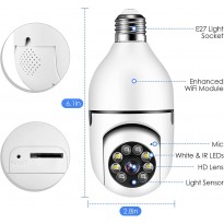 Caméra de Surveillance  ampoule Motorisé Vision nocturne